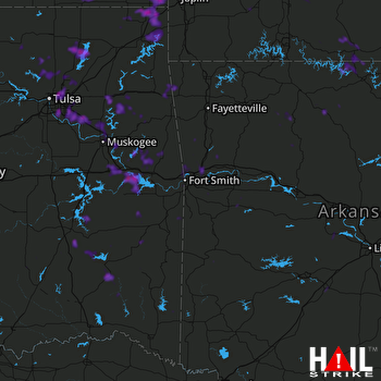 Hail Map Broken Arrow, OK 08-27-2019