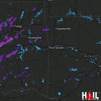 Hail Map Coweta, OK 10-21-2019