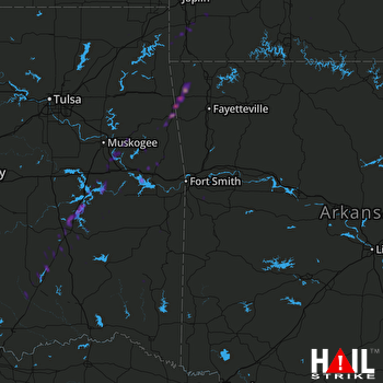 Hail Map Siloam Springs, AR 01-10-2020