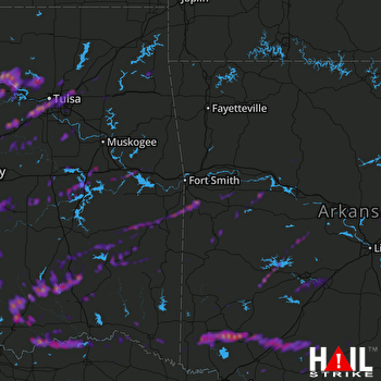 Hail Map Tulsa, OK 04-22-2020