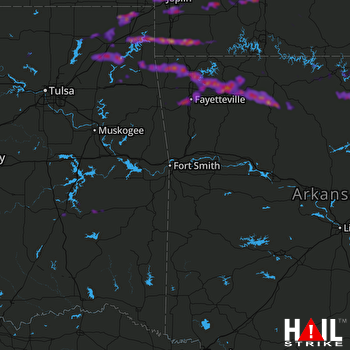Hail Map Fayetteville, AR 05-04-2020