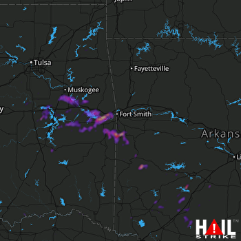 Hail Map Sallisaw, OK 05-15-2020