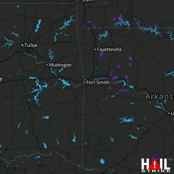 Hail Map Springdale, AR 07-03-2020