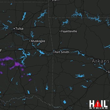 Hail Map Mcalester, OK 07-13-2020