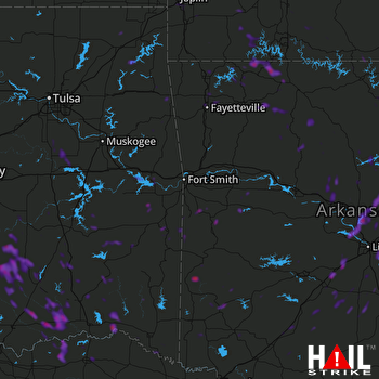 Hail Map Benton, AR 08-12-2020