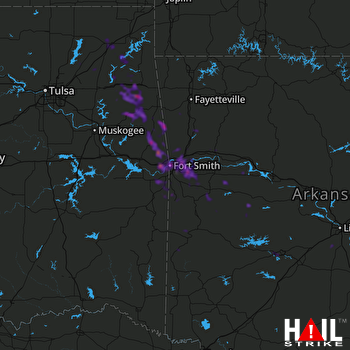 Hail Map Van Buren, AR 08-14-2020