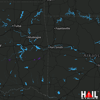 Hail Map Red Oak, OK 09-01-2020