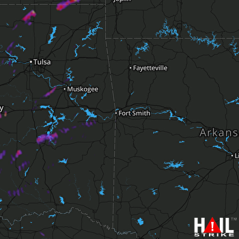 Hail Map Bartlesville, OK 11-25-2020