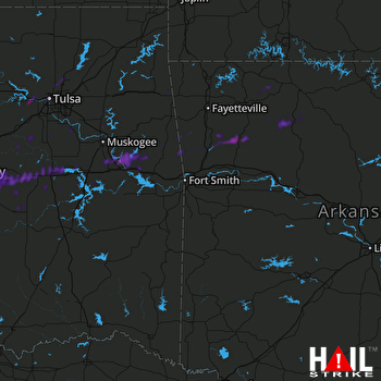 Hail Map Okemah, OK 10-15-2021