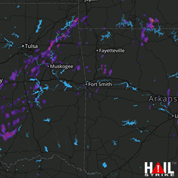 Hail Map Ada, OK 05-20-2017