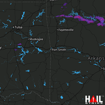 Hail Map Mountain Home, AR 05-27-2017