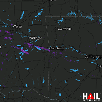 Hail Map Sallisaw, OK 07-01-2017