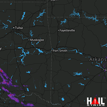 Hail Map Ada, OK 07-03-2017