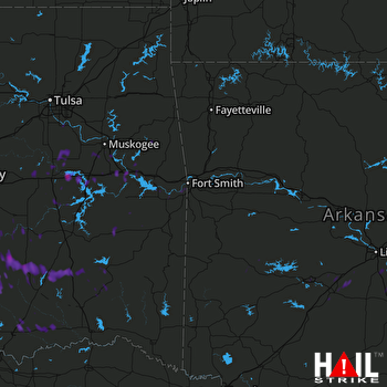 Hail Map Gore, OK 07-04-2017