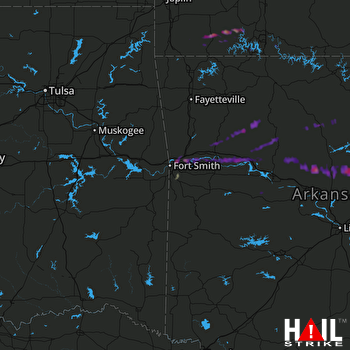 Hail Map Van Buren, AR 11-06-2017