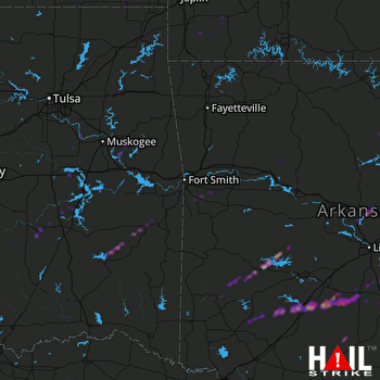 Hail Map Conway, AR 03-19-2018