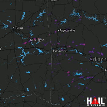 Hail Map Muskogee, OK 05-16-2018