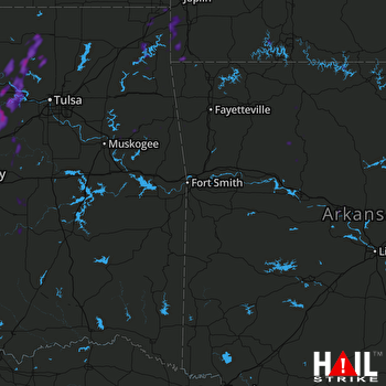 Hail Map Mannford, OK 06-12-2018