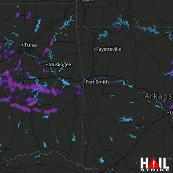 Hail Map Muskogee, OK 06-24-2018