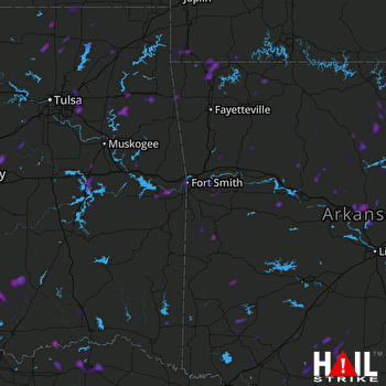Hail Map Rogers, AR 07-06-2018