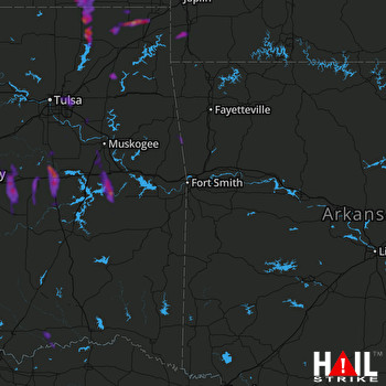 Hail Map Miami, OK 07-28-2018