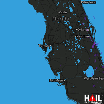 Hail Map Palm Bay, FL 06-16-2017