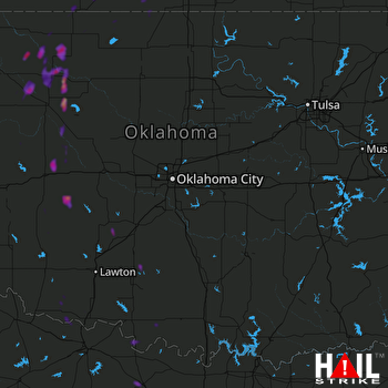 Hail Map Custer City, OK 09-02-2018