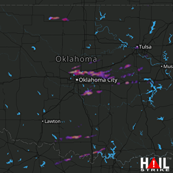 Hail Map Edmond, OK 03-24-2019