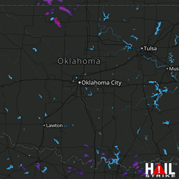 Hail Map Nocona, TX 08-14-2019