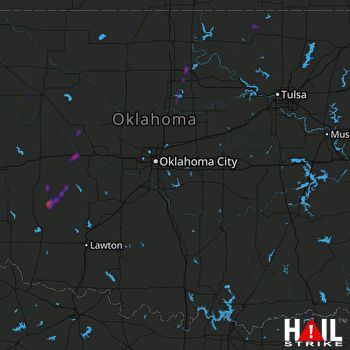 Hail Map Hydro, OK 09-29-2019