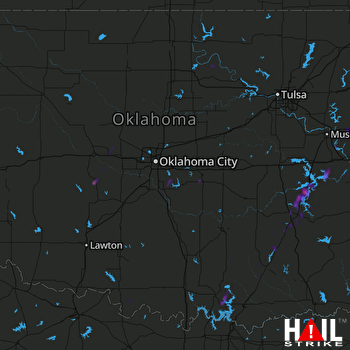 Hail Map Tecumseh, OK 01-10-2020