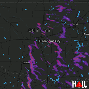 Hail Map Tulsa, OK 04-29-2020
