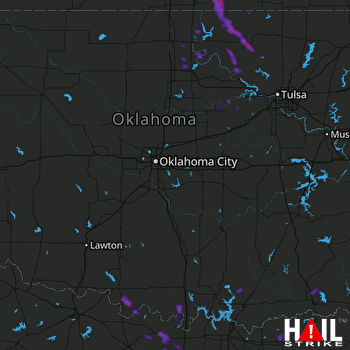 Hail Map Pawhuska, OK 07-03-2020