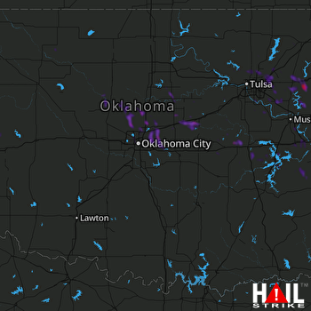 Hail Map Edmond, OK 07-04-2020