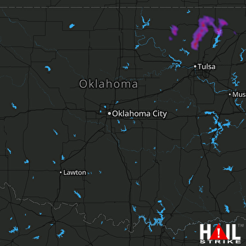 Hail Map Nowata, OK 08-16-2020
