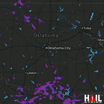 Hail Map Sherman, TX 08-16-2020