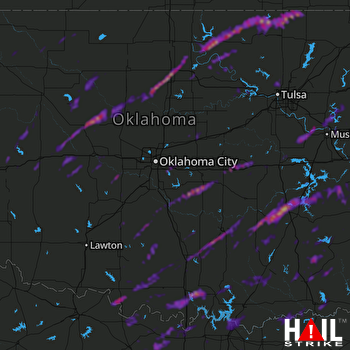 Hail Map Ada, OK 11-25-2020