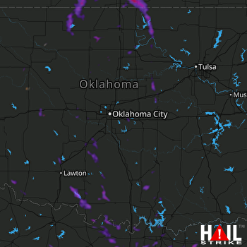 Hail Map Arkansas City, KS 06-12-2021