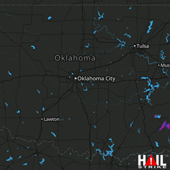 Hail Map OKLAHOMA CITY 06-18-2021