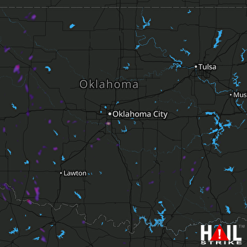 Hail Map Blanchard, OK 07-19-2021