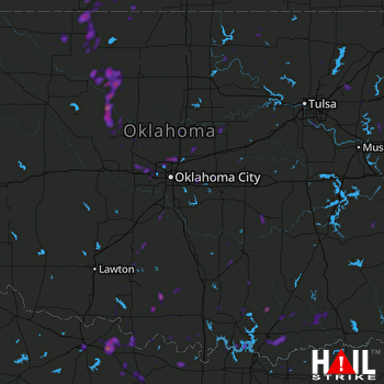 Hail Map Edmond, OK 09-30-2021
