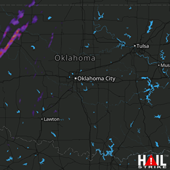 Hail Map Woodward, OK 10-27-2021