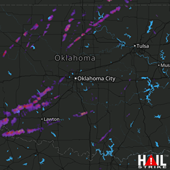 Hail Map Altus, OK 05-10-2017