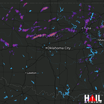 Hail Map Tulsa, OK 05-11-2017