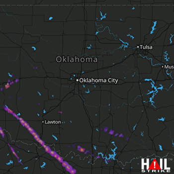 Hail Map Krum, TX 05-23-2017
