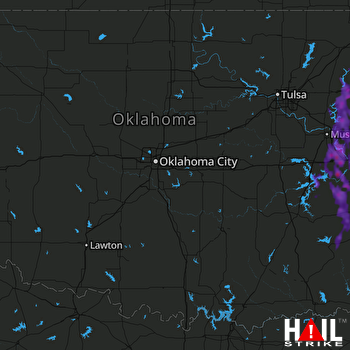 Hail Map Tahlequah, OK 06-17-2017