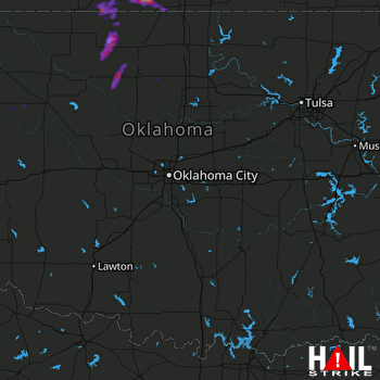 Hail Map Lahoma, OK 06-27-2017