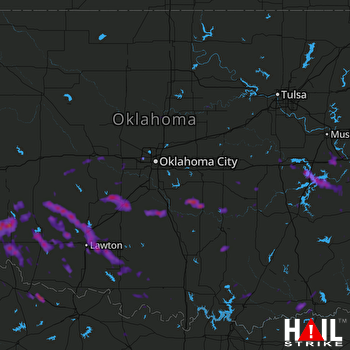 Hail Map Lawton, OK 07-01-2017