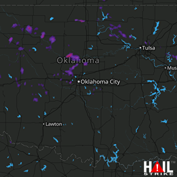 Hail Map Yukon, OK 07-04-2017