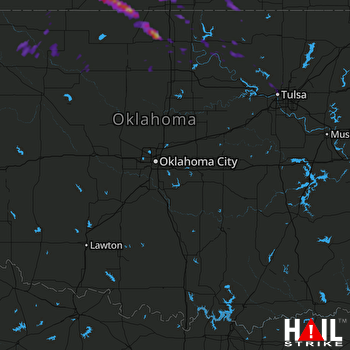 Hail Map Anthony, KS 07-08-2017
